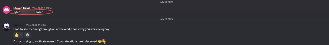 Blurred booking notification 2 from a partner channel